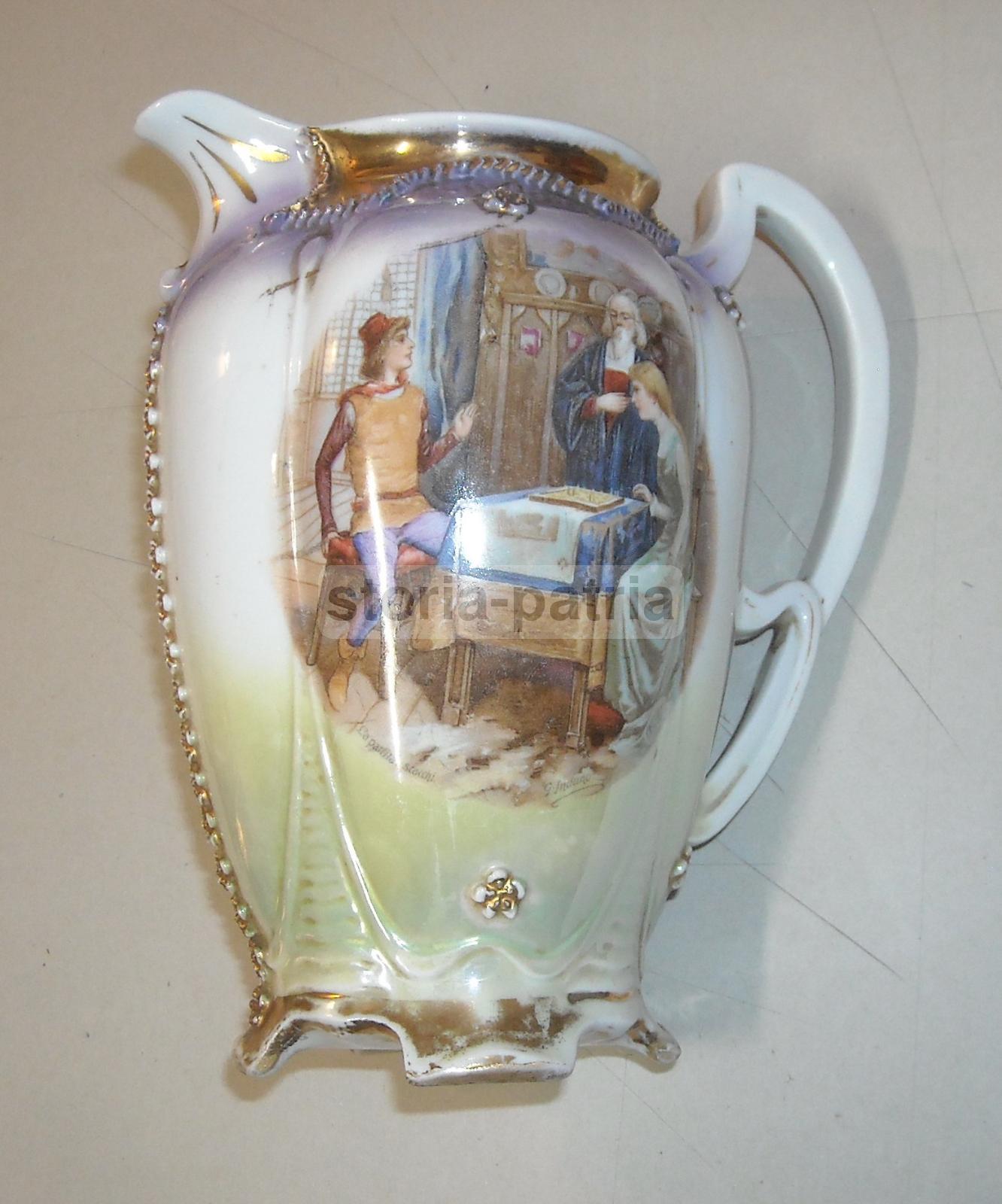 Artistica Porcellana, Elegante Modellato, Gioco Degli Scacchi, Arte, Induno, Tiepolo immagine 1