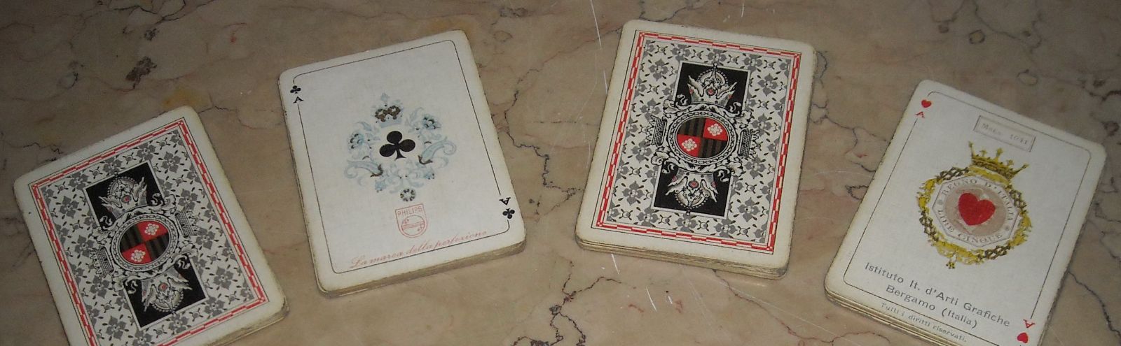 Decorative Carte Da Gioco, Pregevoli Decori Artistici, Araldica, Pubblicitarie immagine 2