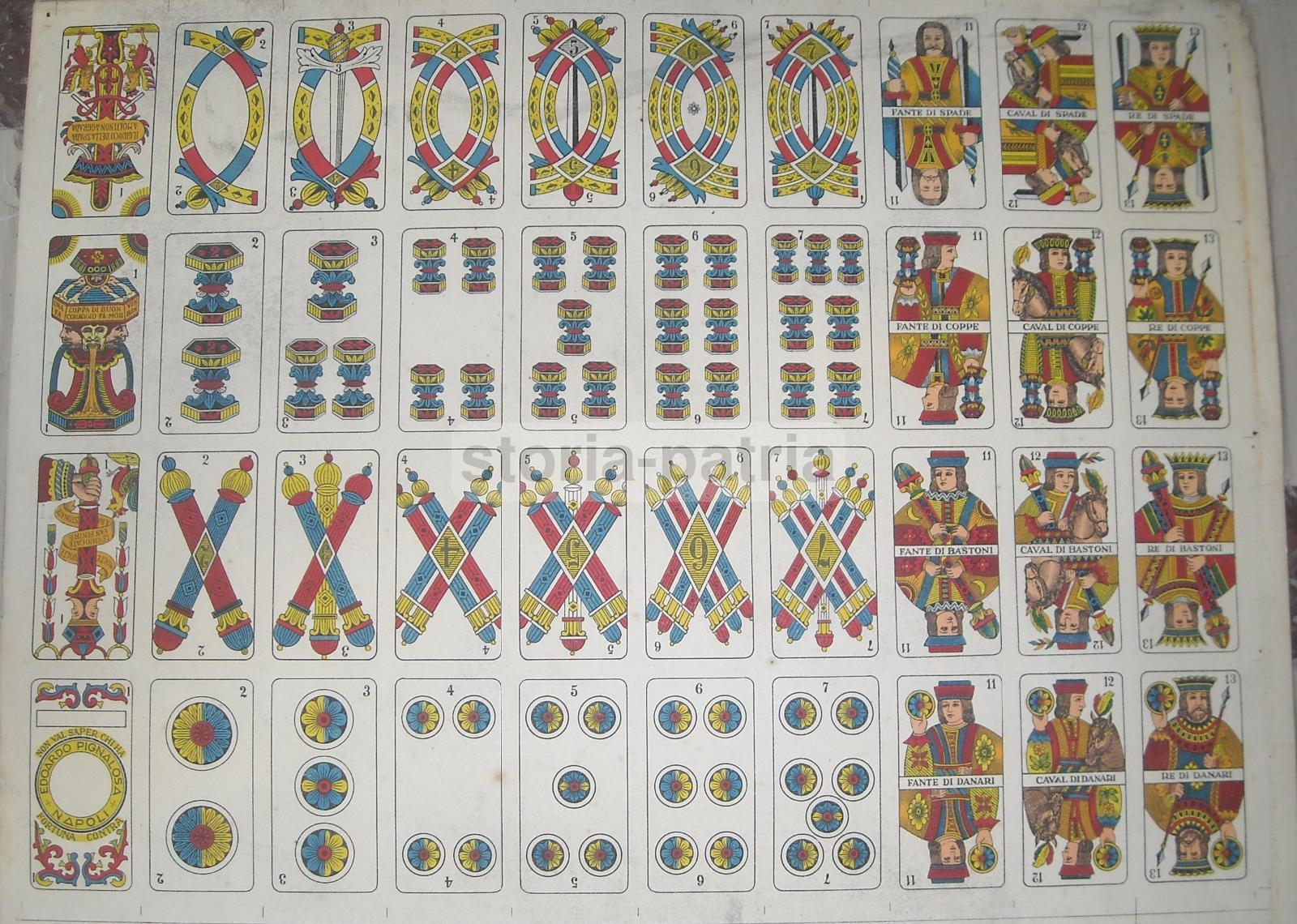 Giochi Di Carte, Napoli, Foglio Da Collezione, Decorativo, Mazzo Di Carte Figurate immagine 1