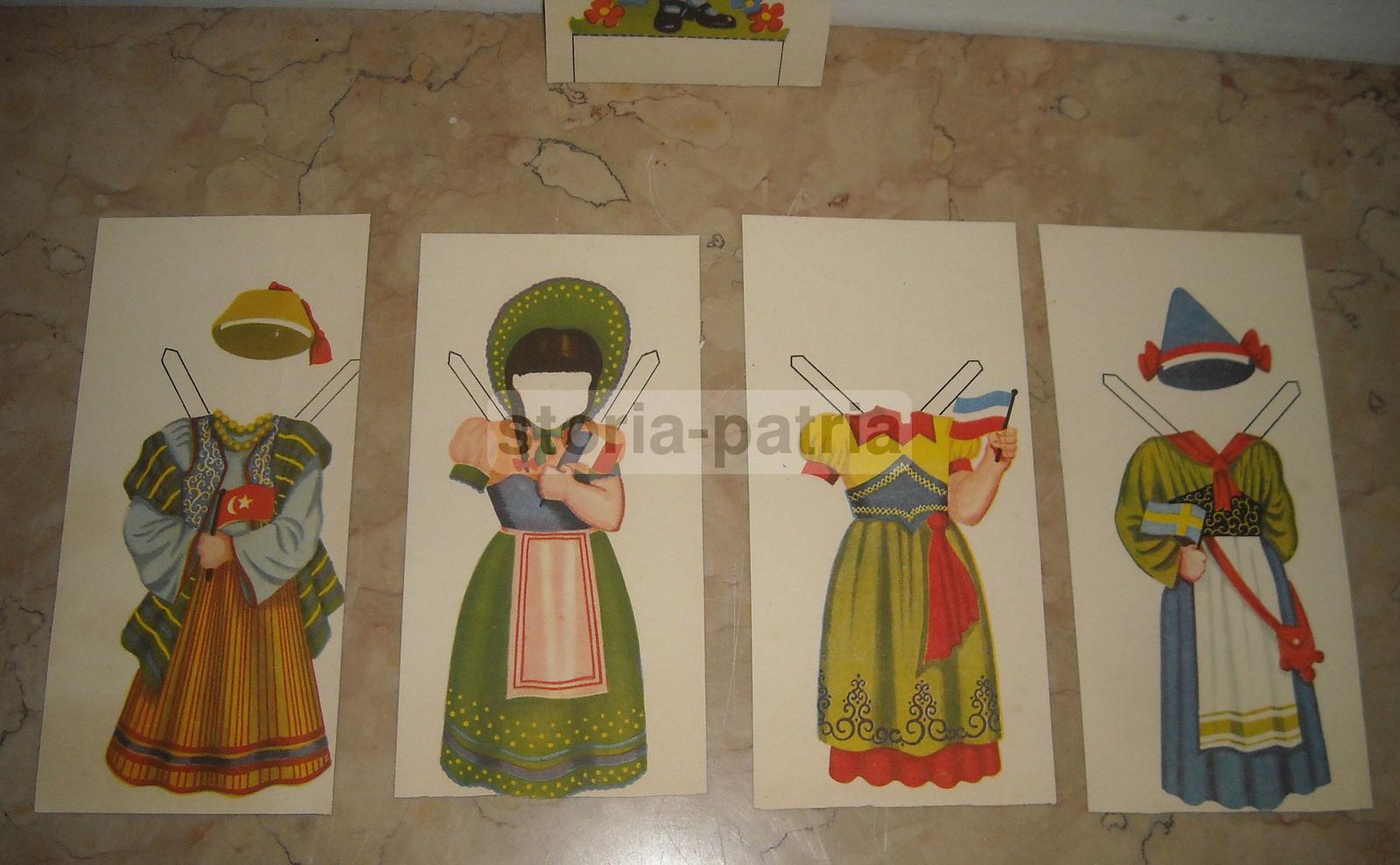 Giochi Per Bambini, Bambola Da Vestire, Costumi Popolari Internazionali, Folklore immagine 2