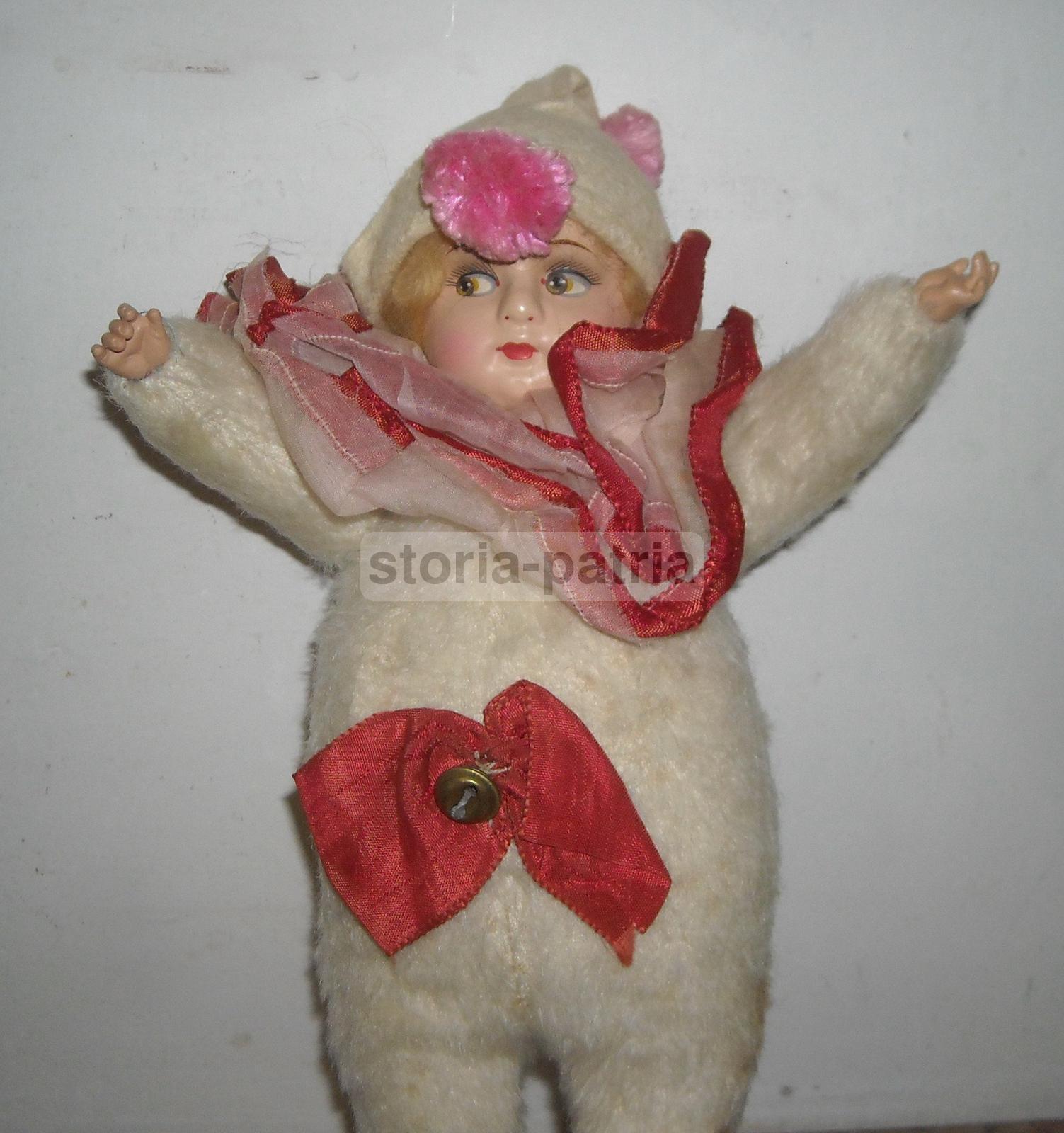 Graziosa Bambola d'Epoca, Inusuale, Molto Bella, Sonora, Da Collezione, Decorativa immagine 6