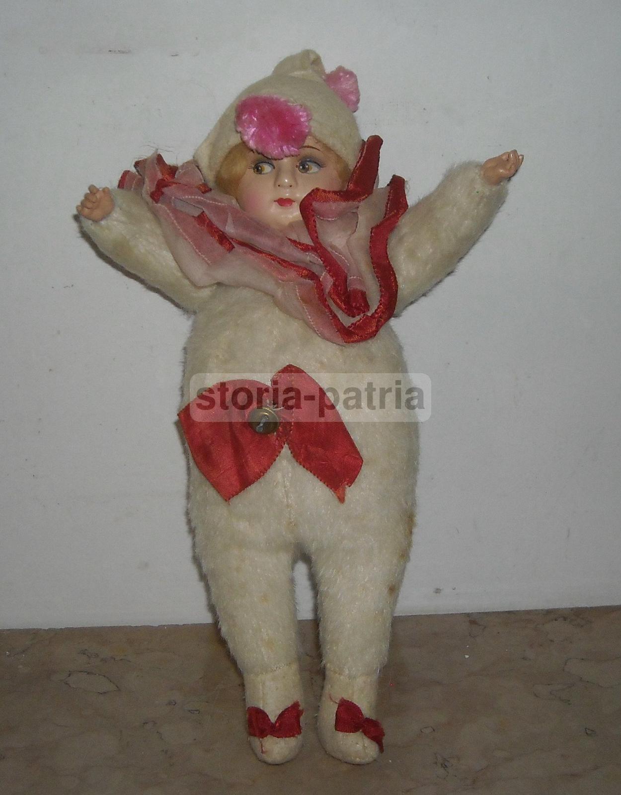 Graziosa Bambola d'Epoca, Inusuale, Molto Bella, Sonora, Da Collezione, Decorativa immagine 7